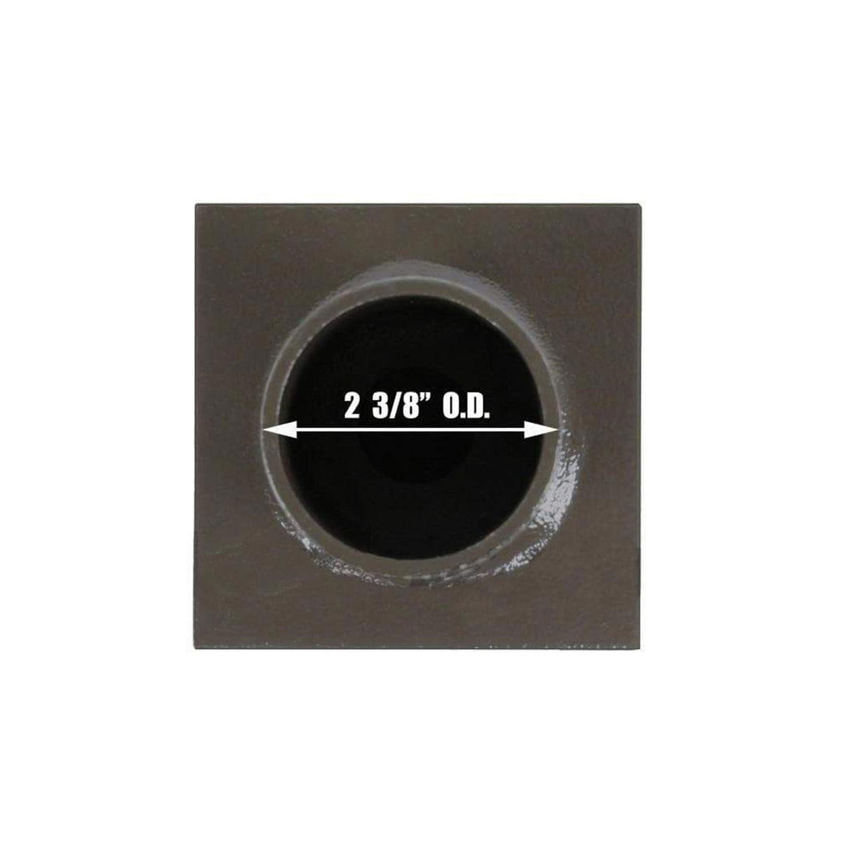 5inch Square Pole Light Top Single Tenon Adapter F989