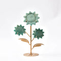Large Amazonite Crystal Sunflower on Stand D625