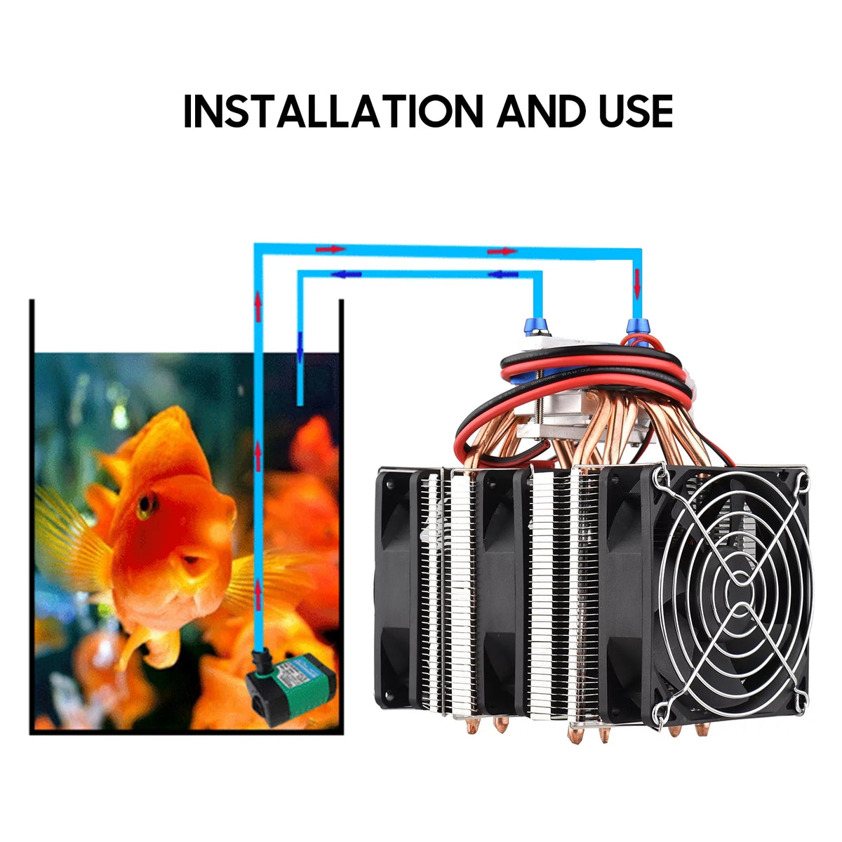 180W Semiconductor Refrigeration Aquarium Chiller for 40 Liters L324