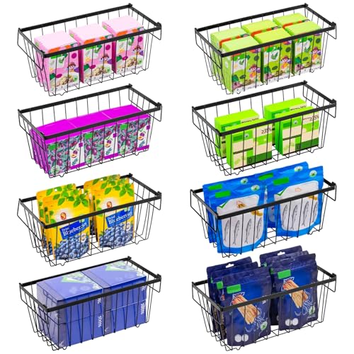 8 Pack Stackable Freezer Organizer Bins with Side Handle J680424