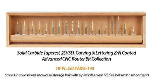 3-Pc ZrN Coated 1/4x22 Shank Router Bit Q5406