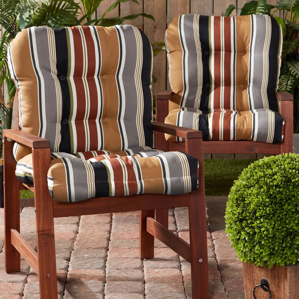 42 x 21 in. Outdoor Tufted Chair Cushion Set of 2 Y2708