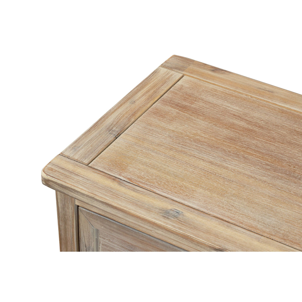 Rustic Storage Cabinet with 2 Drawers and 4 Fabric Basket F504707