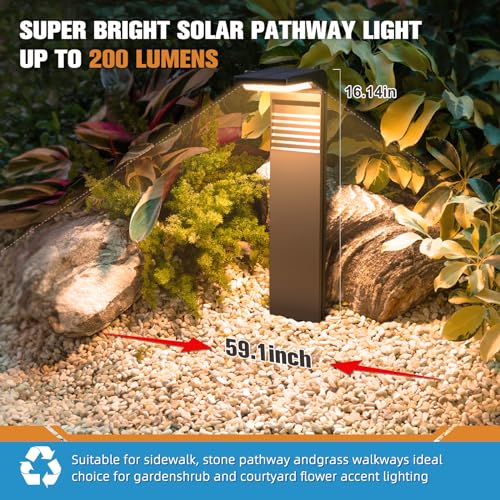 Solar Pathway Lights 4pack, Warm White and Cool White Light L10380