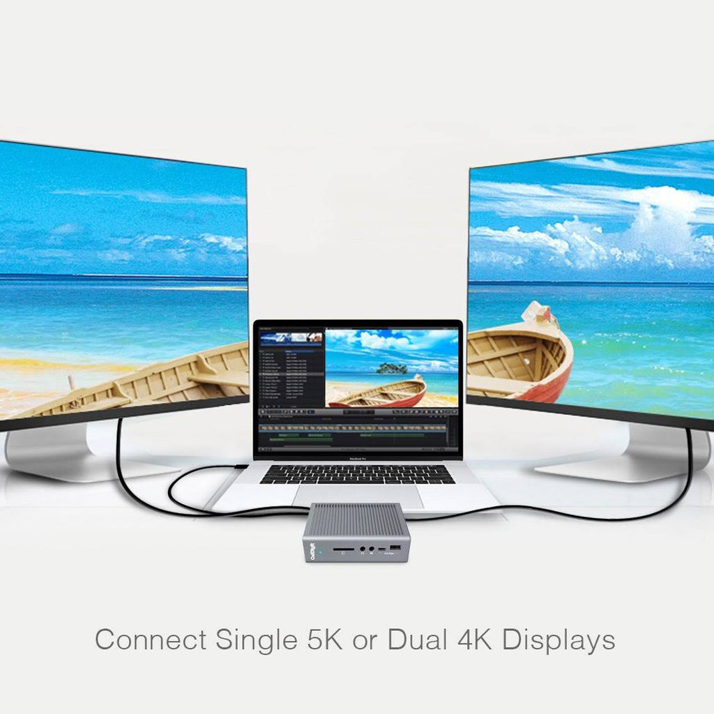 Thunderbolt Station 3 Plus Docking Station with 15 Ports and 0.7m Passive Cable, Space Gray L750
