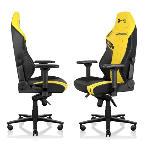 Yellow Black Leatherette Gaming Chair P696578