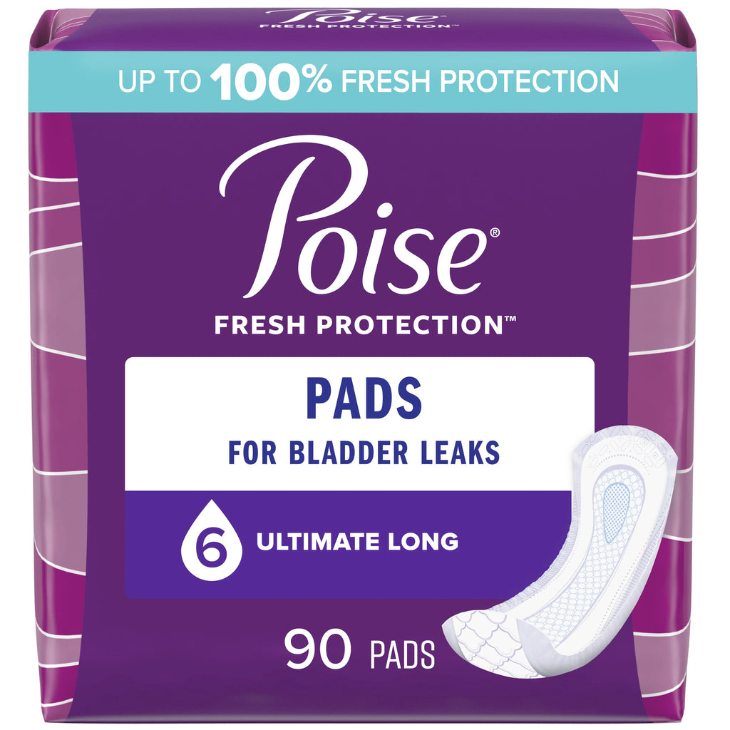 90 Ct 6 Drop Ultimate Absorbency Long Incontinence Pads O282