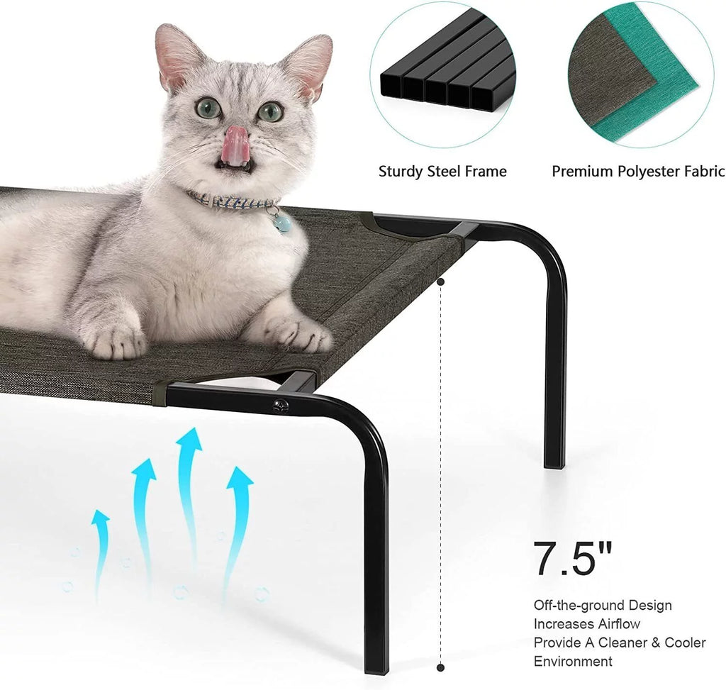 Elevated Pet Bed Raised Cat Cot Cooling Dog Bed Waterproof Chew Proof A457378