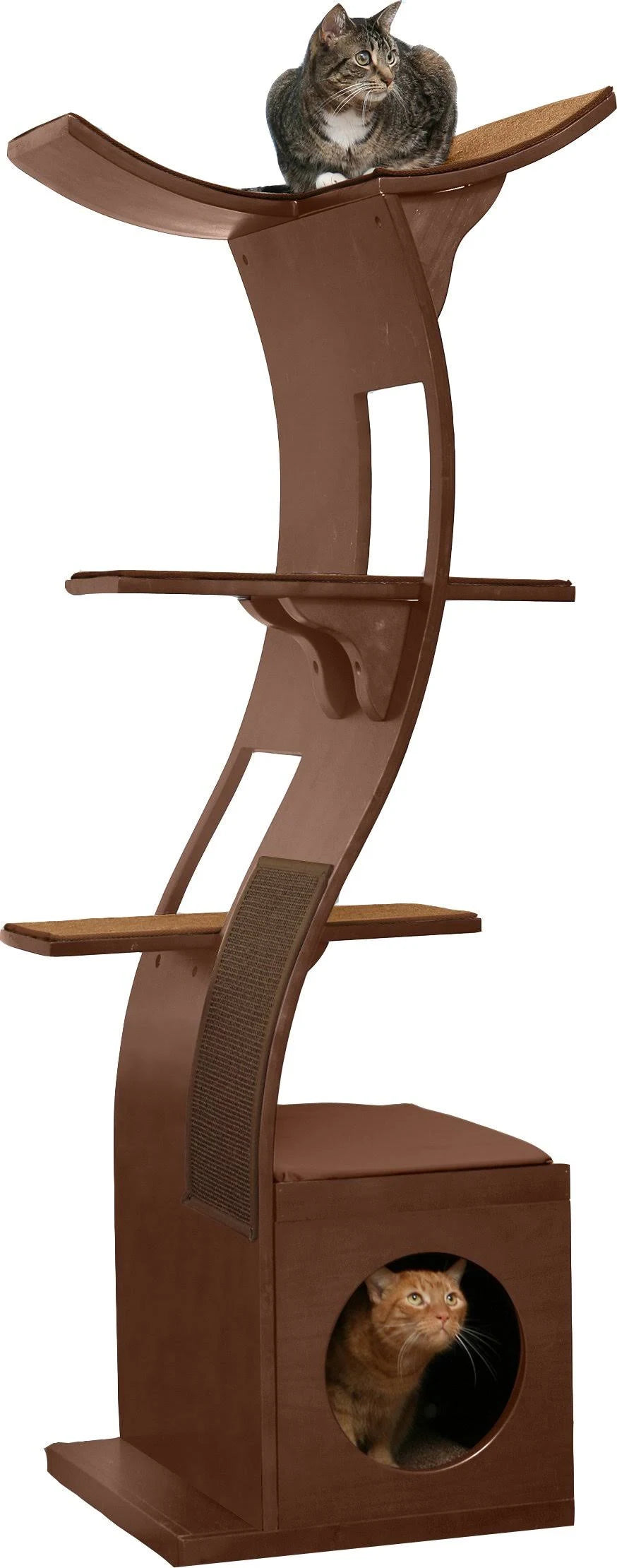Mahogany Cat Tower U718154