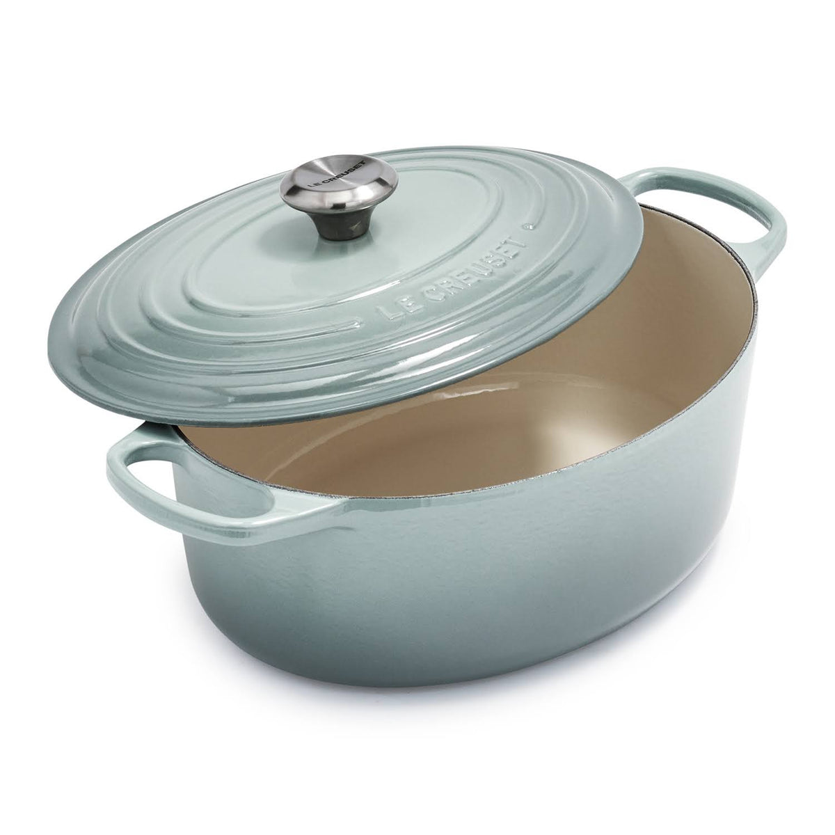 Cast Iron 6.75-Quart Deep Teal Oval Dutch Oven G2290
