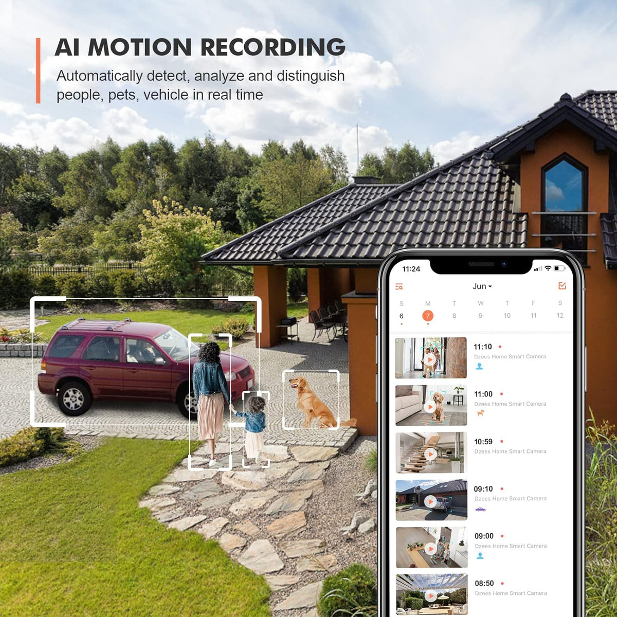 Outdoor Wireless Security Camera with 360 Degrees Viewing U85465