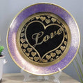 Loving Heart Wall Hanging Brass Accent Decorative Plate F9663