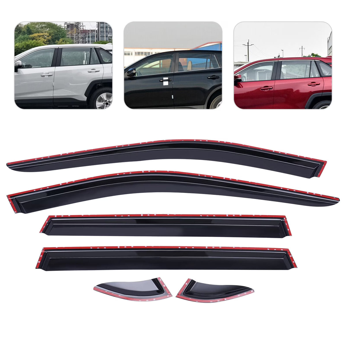 2019-2022 Toyota RAV4 Window Wind Deflector Door Visor Rain Guard T9556