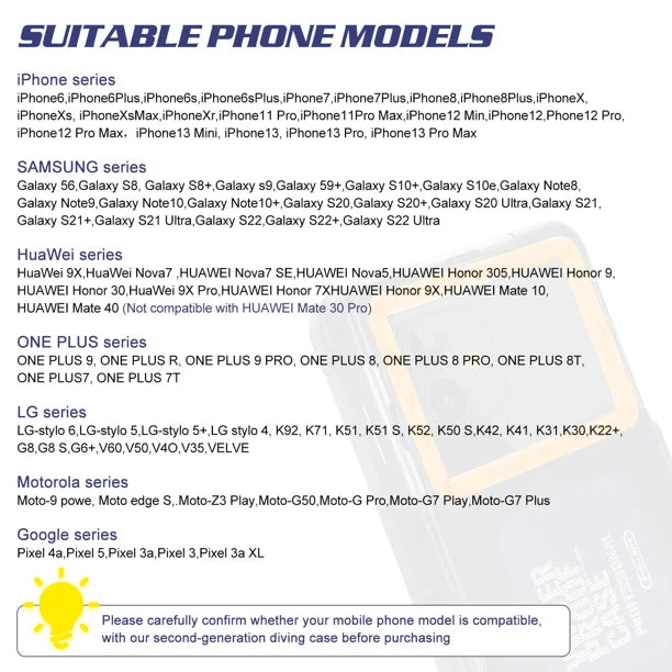 Waterproof Protective Case for ZTE Blade 20 Pro 5G and Phones Up to 6.9 Inch Z234