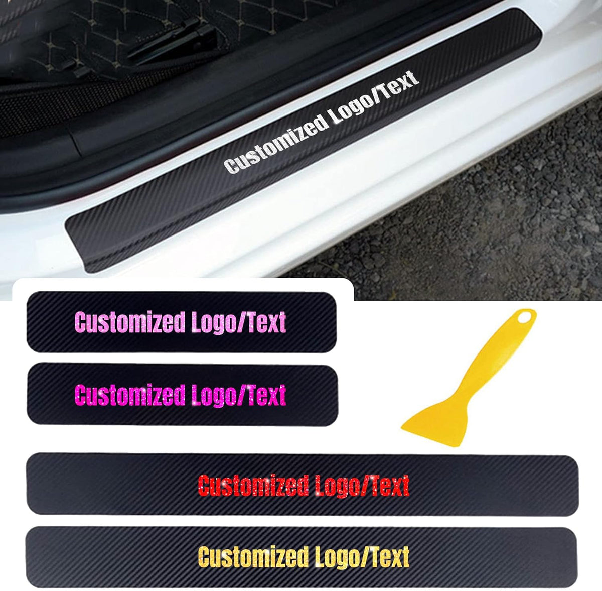4Pcs Universal Car Door Sill Stickers Z505