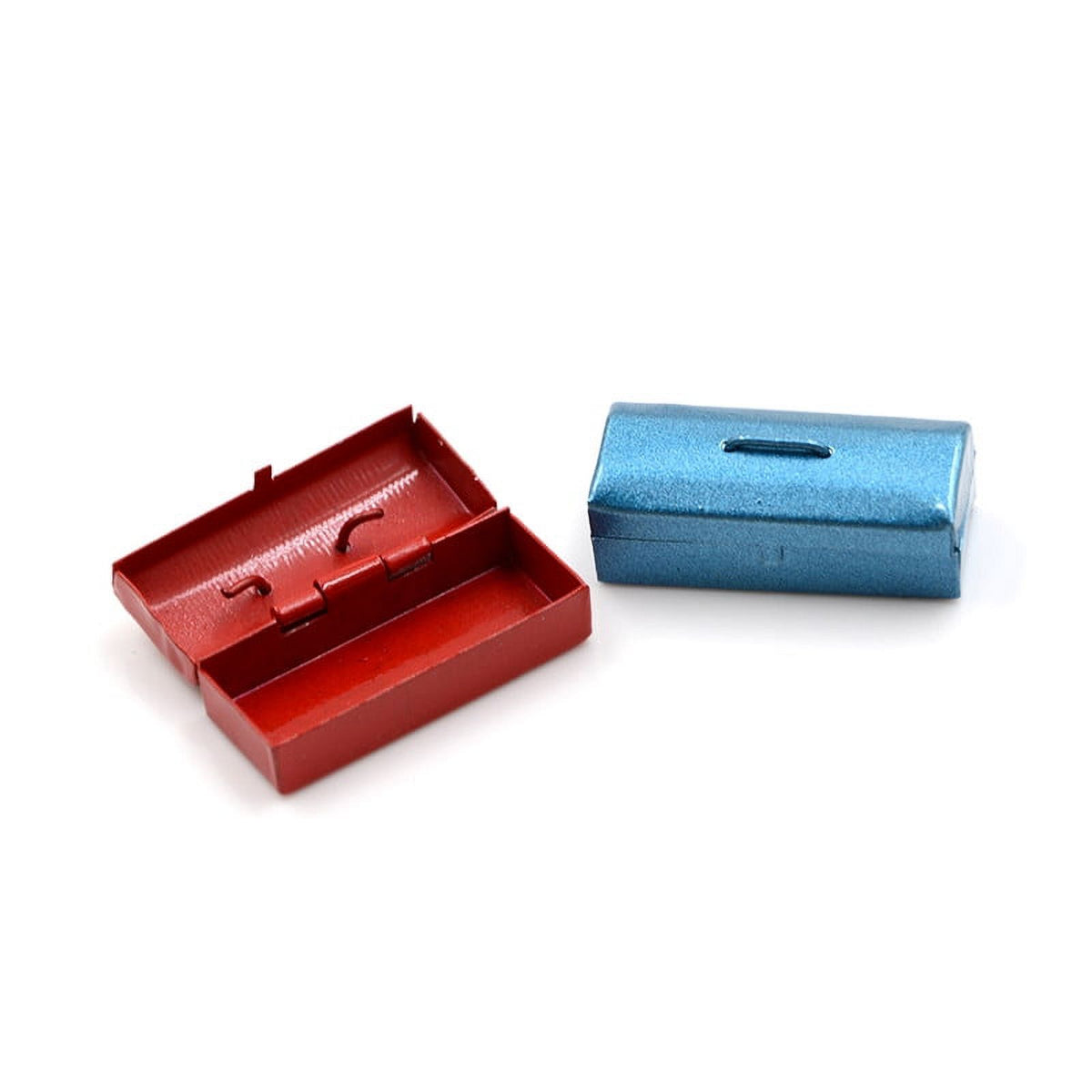 Red/Blue 1:12 Dollhouse Miniature Metal Tool Box X562