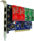 FXS Card with 2 FXO +2 FXS modules, PCI Card for VoIP Telephone System V514