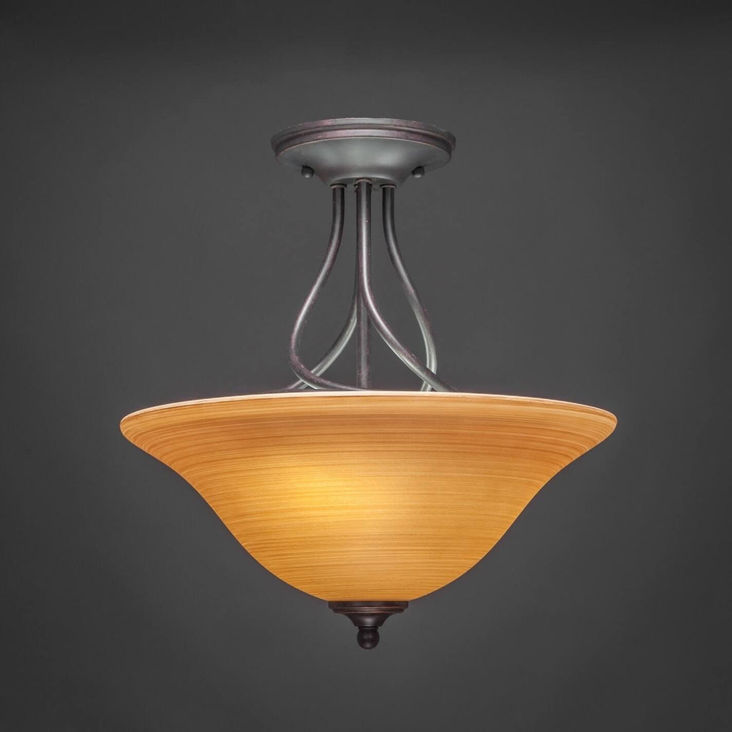 Three Light Semi-Flush Mount Dark J601151