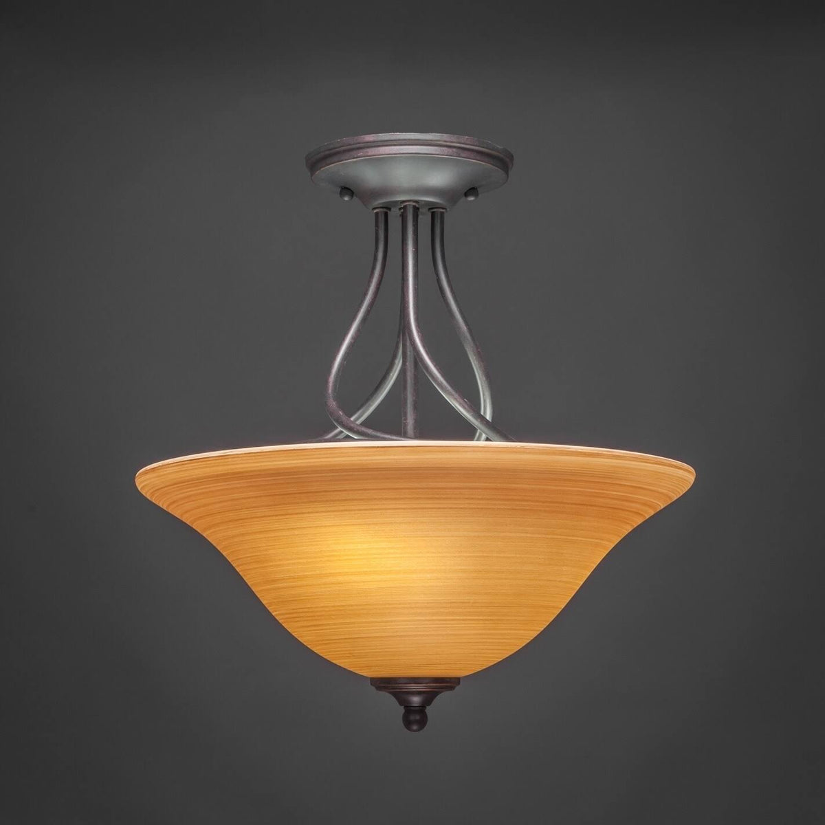 Three Light Semi-Flush Mount Dark J601151