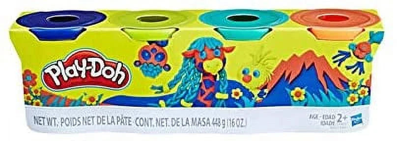 Play Doh Compound Bundle Classic Colors 4 Pack + Wild Colors 4 Pack R466278
