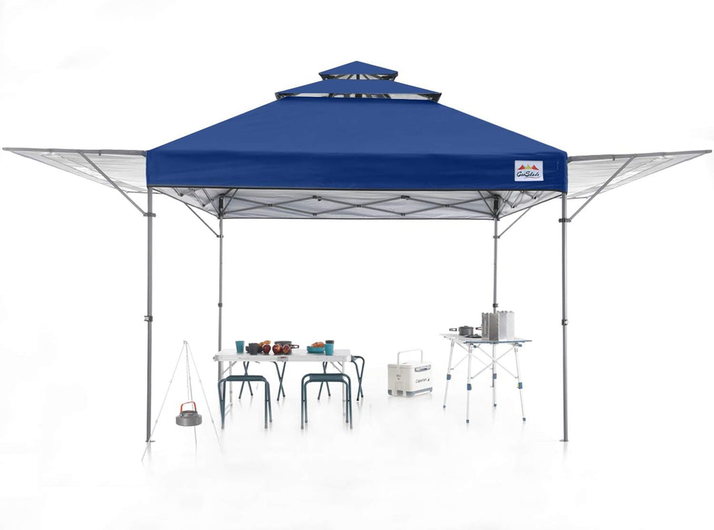 10x17 Instant Pop Up Canopy with Ventilation and Adjustable Dual Half Awnings I107