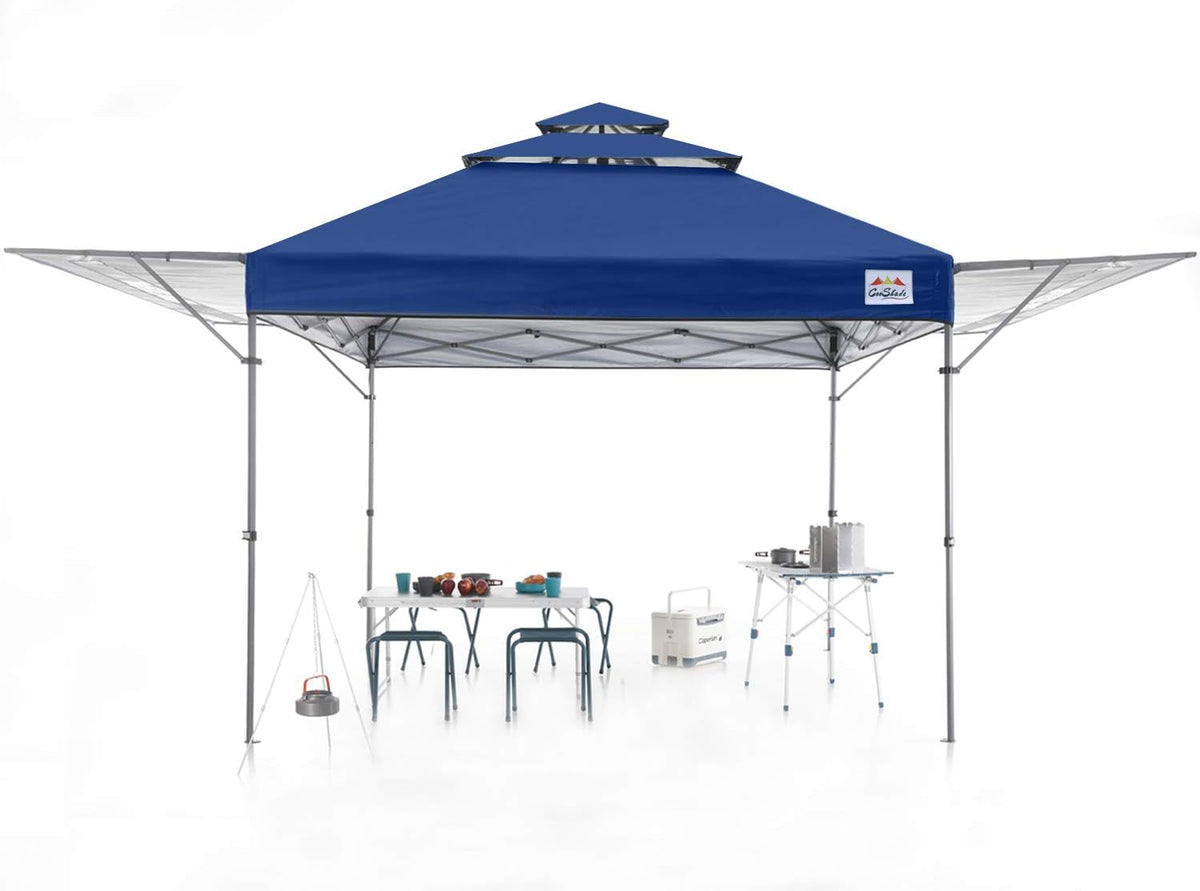 10x17 Instant Pop Up Canopy with Ventilation and Adjustable Dual Half Awnings I107
