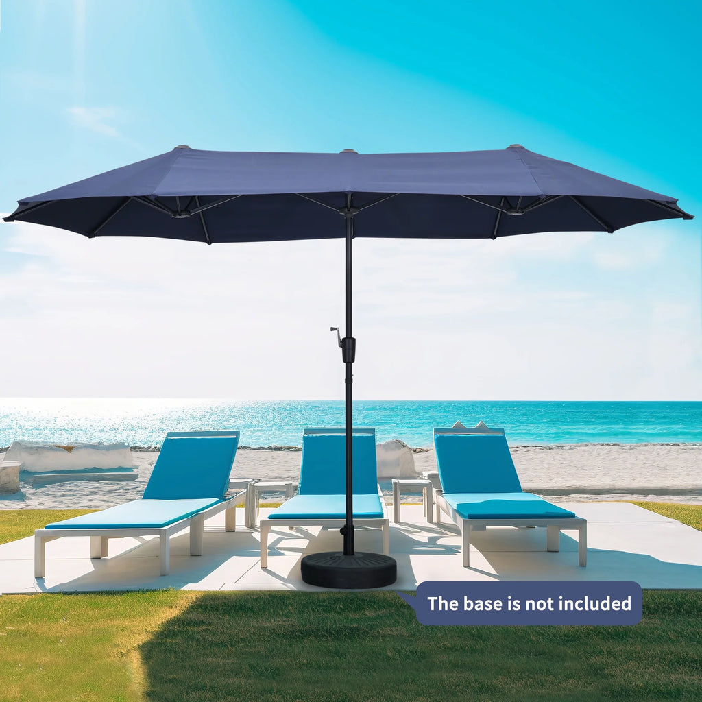 13 FT Patio Umbrella with Easy Crank, Dark Blue N485