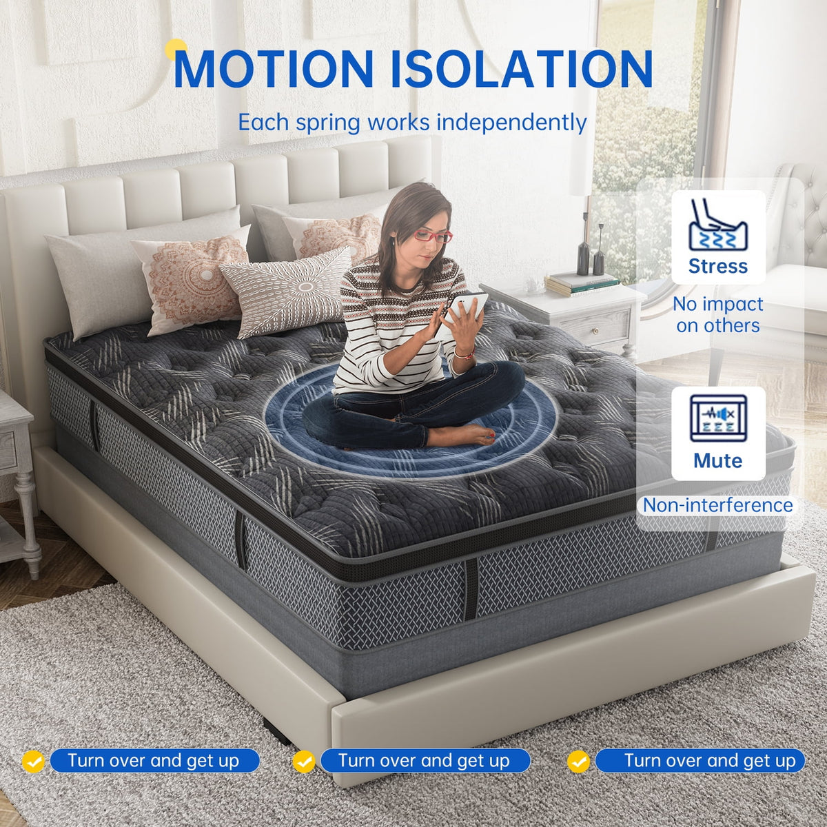 10 Full Hybrid Memory Foam Pocket Spring Mattress I193235