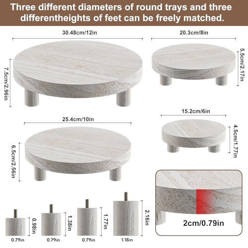 3 Pcs Wood Plant Stand T871