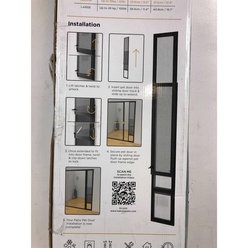 Black Patio Dog & Cat Door R89286