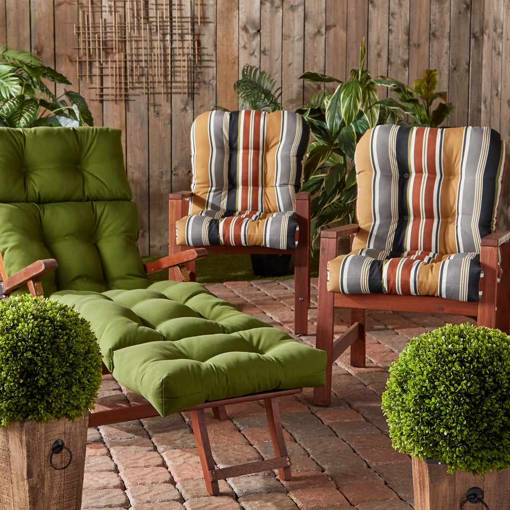 42 x 21 in. Outdoor Tufted Chair Cushion Set of 2 Y2708