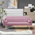 Pink Velvet Convertible Sofa Sleeper Sofa U71401
