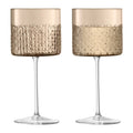 Set of 2 Taupe Wicker Wine Glass C579057