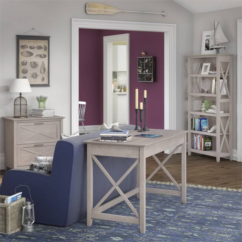 3 Piece Office Set in Washed Gray O343365