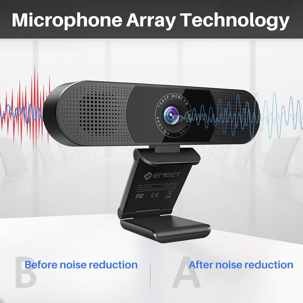 1080P Webcam with Microphone and Speakers E353707