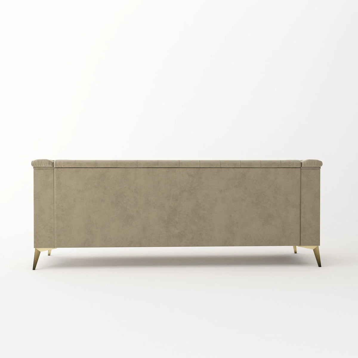Khaki Velvet Upholstered Sofa O134471