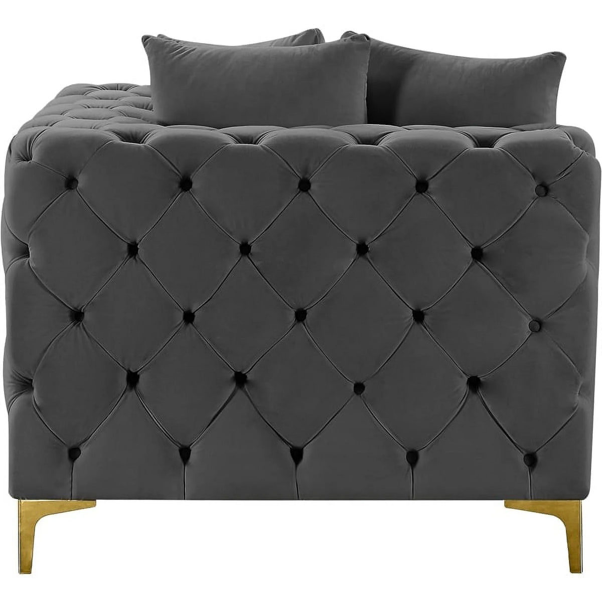 Grey Velvet Corner Chair P8308