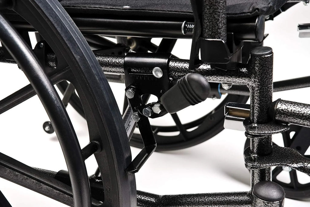 Black Flip Back Desk Arm Wheelchair with Swingaway Footrest F42453