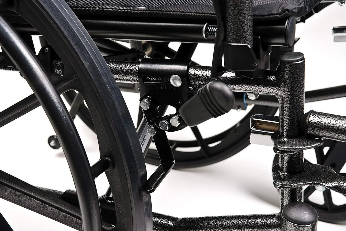 Black Flip Back Desk Arm Wheelchair with Swingaway Footrest F42453