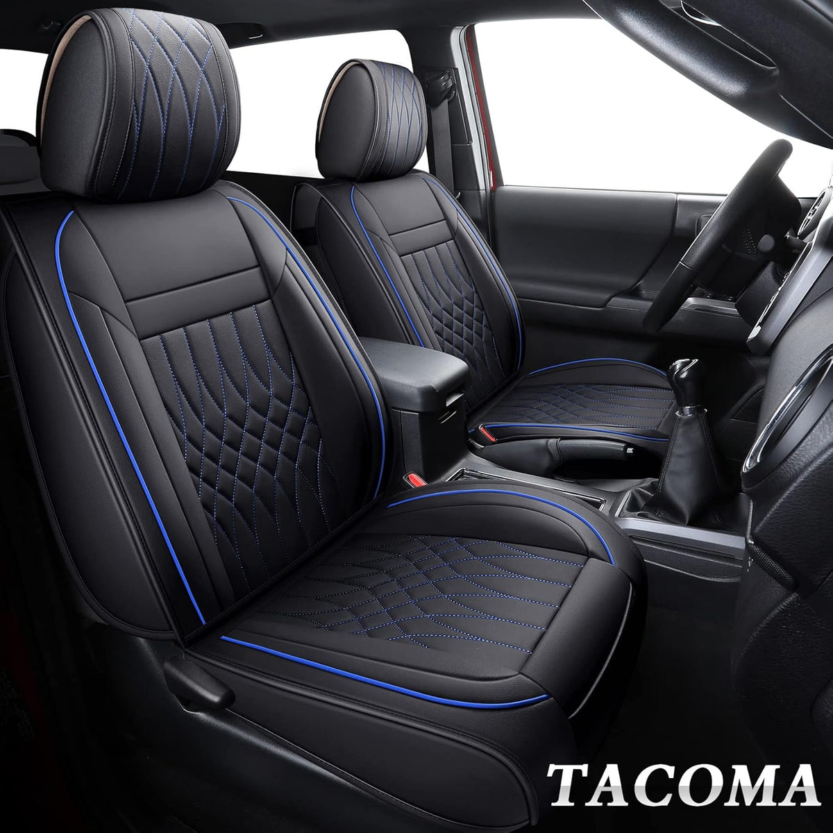 Toyota Tacoma Seat Covers 2005-2022 Crew Double Cab Pickup Airbag Compatible 5 PCS Full Set X3659