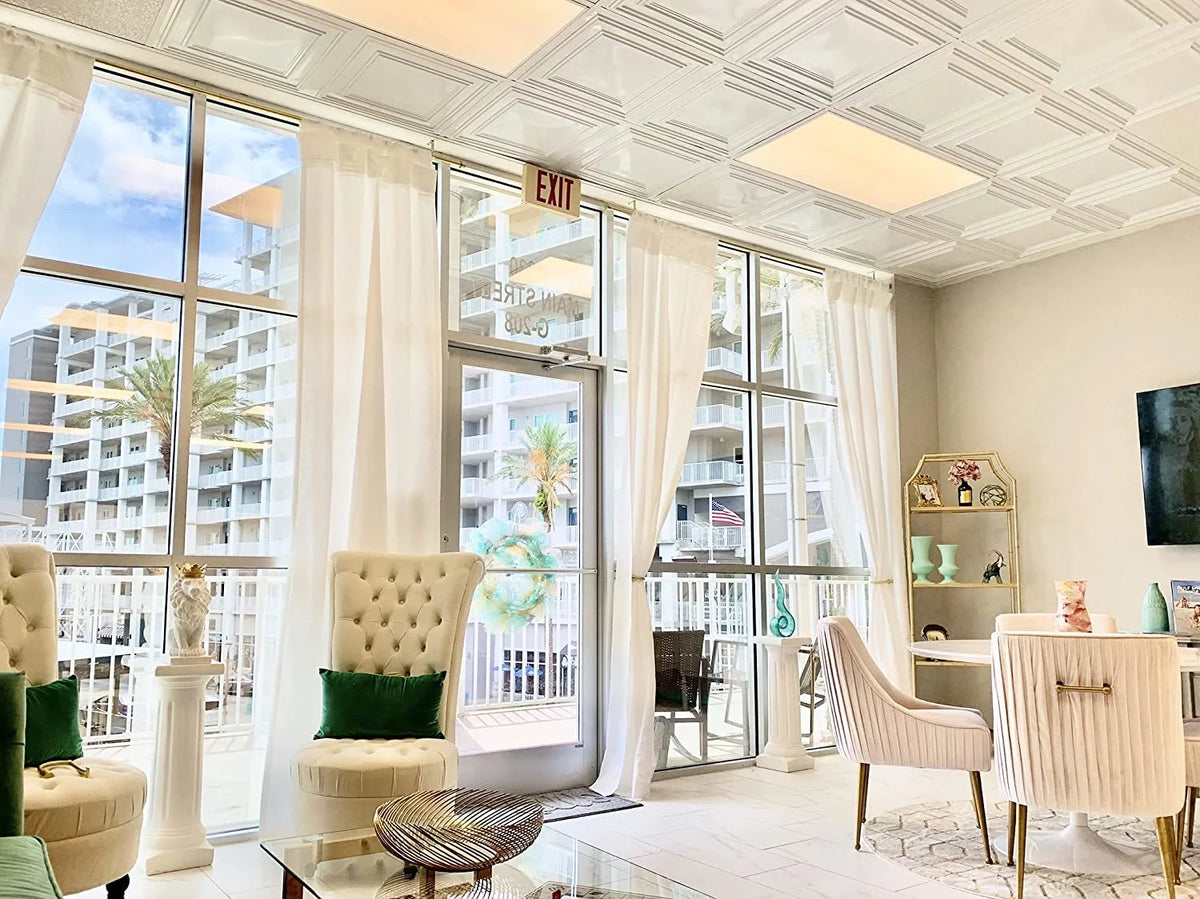 2 ft. x 2 ft. PVC Ceiling Tile in Plain White V666213