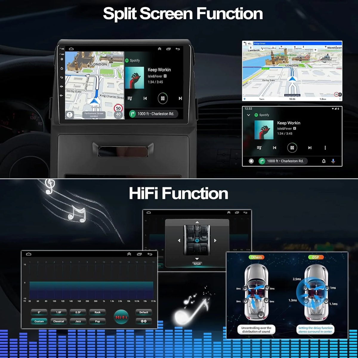 Android 13 9 Inch Touchscreen Car Stereo Radio with Backup Camera J5085