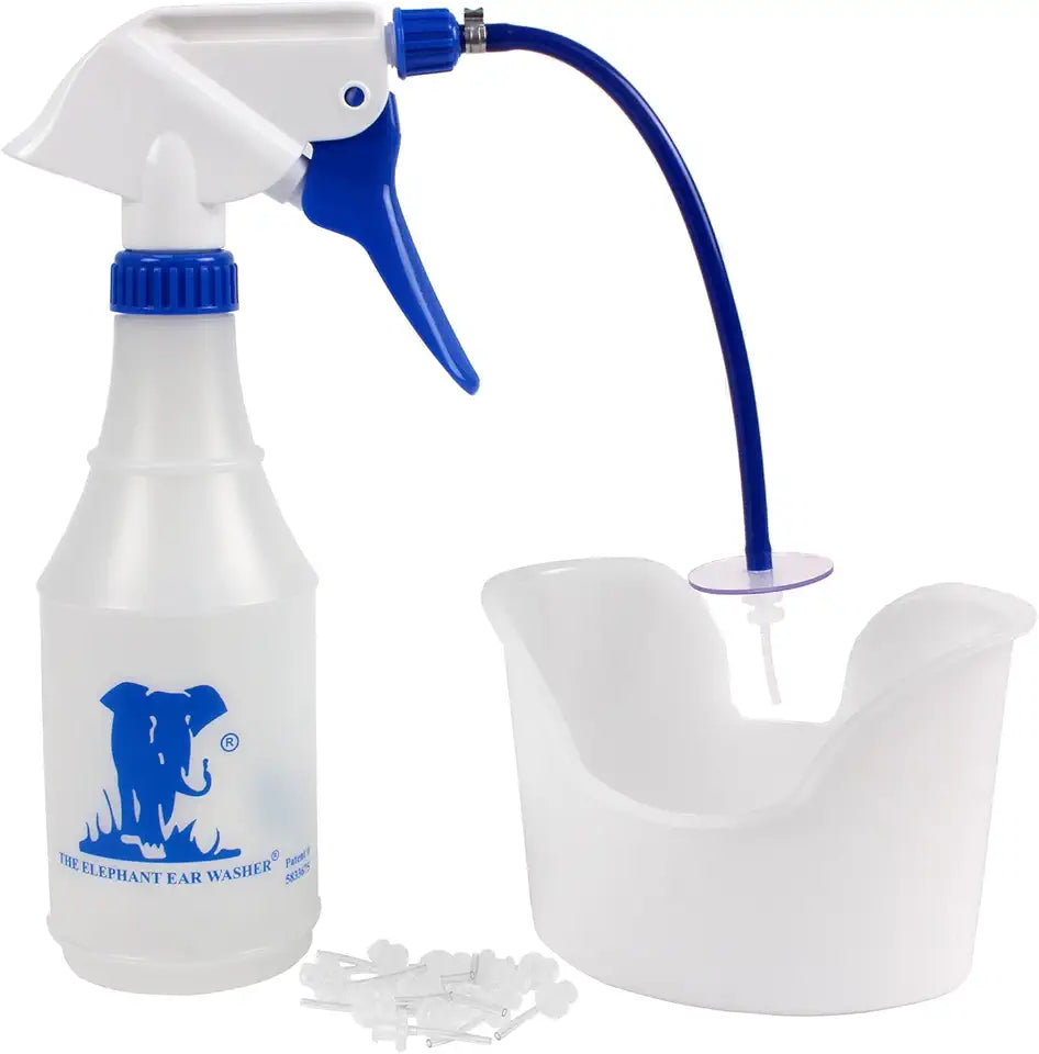 Elephant Ear Washer Bottle System with Basin and 20 Disposable Tips C5420