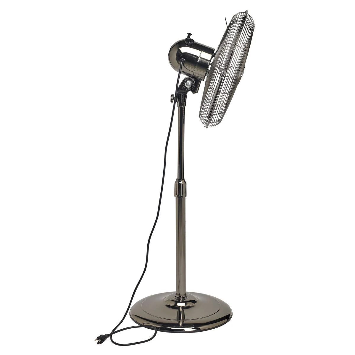 49" Black Adjustable Height Standing Floor Fan O937