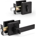 Matte Black Door Handle Set T1528