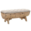 Wooden Storage Bench with Padded Seat Y594272