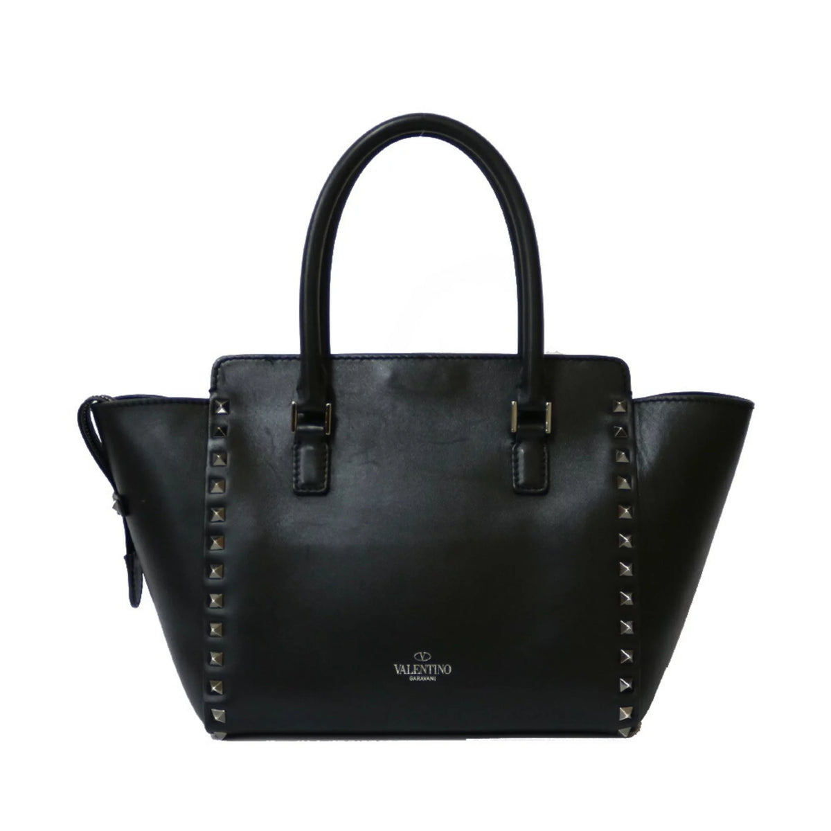 Pre-Owned Black Leather Shoulder Bag G854