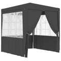 Professional Party Tent with Side Walls 8.2'x8.2' Anthracite Y8082