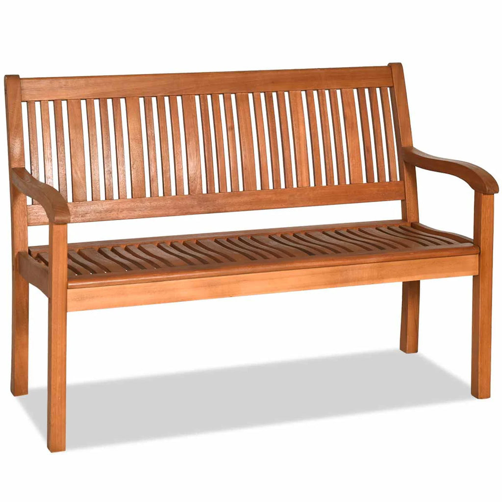 50'' Two Person Outdoor Bench Loveseat Solid Wood H205