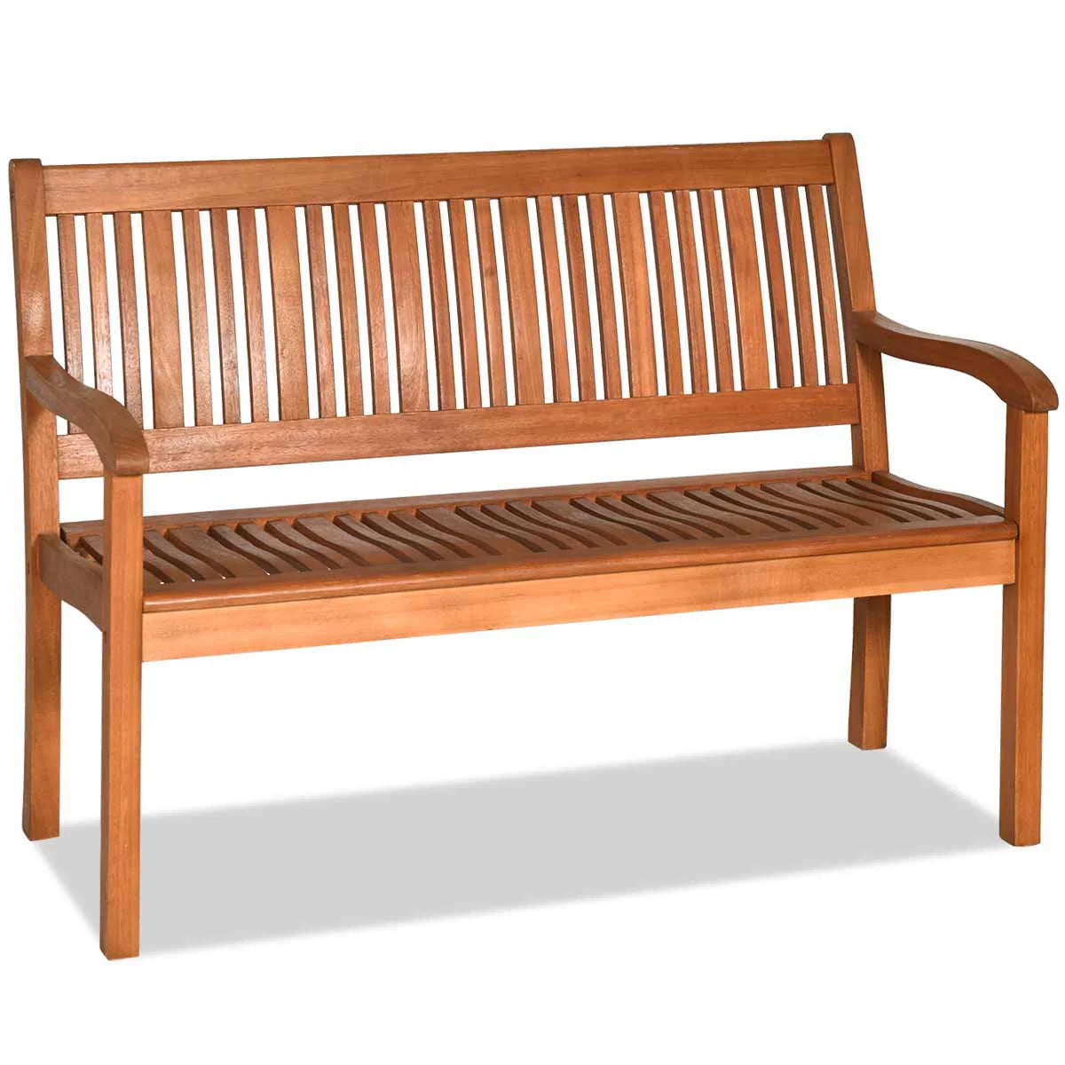 50'' Two Person Outdoor Bench Loveseat Solid Wood H205